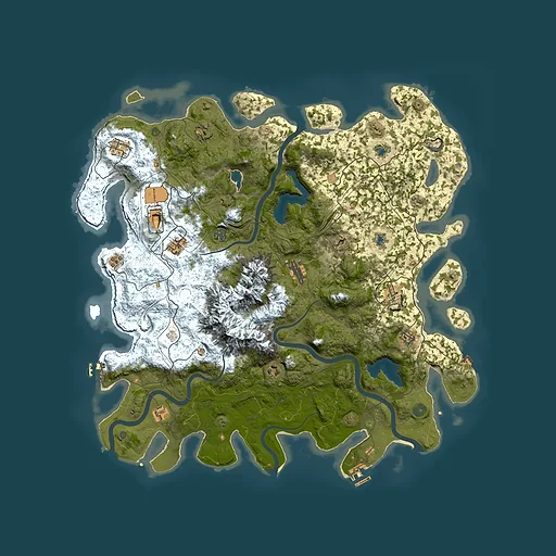 Rust map seed 1531910211, 5000x5000m top-down preview