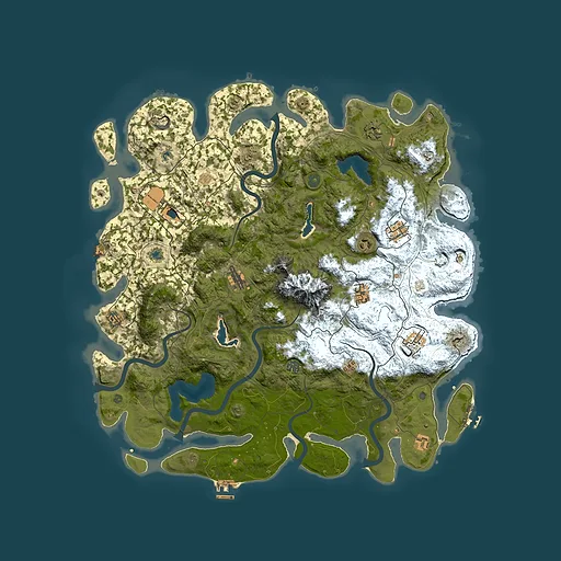 Rust map seed 830195619, 5000x5000m top-down preview