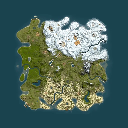 Rust map seed 1504285163, 5000x5000m top-down preview