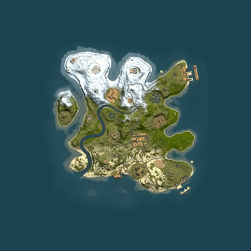 Rust map seed 900874839, 2500x2500m top-down preview