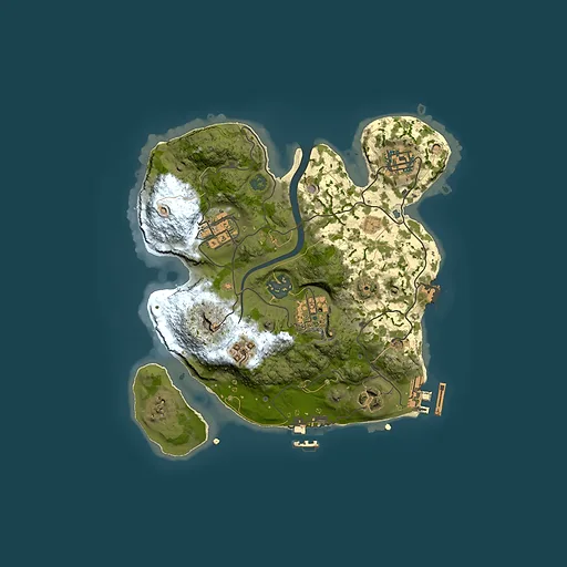 Rust map seed 124651599, 2500x2500m top-down preview