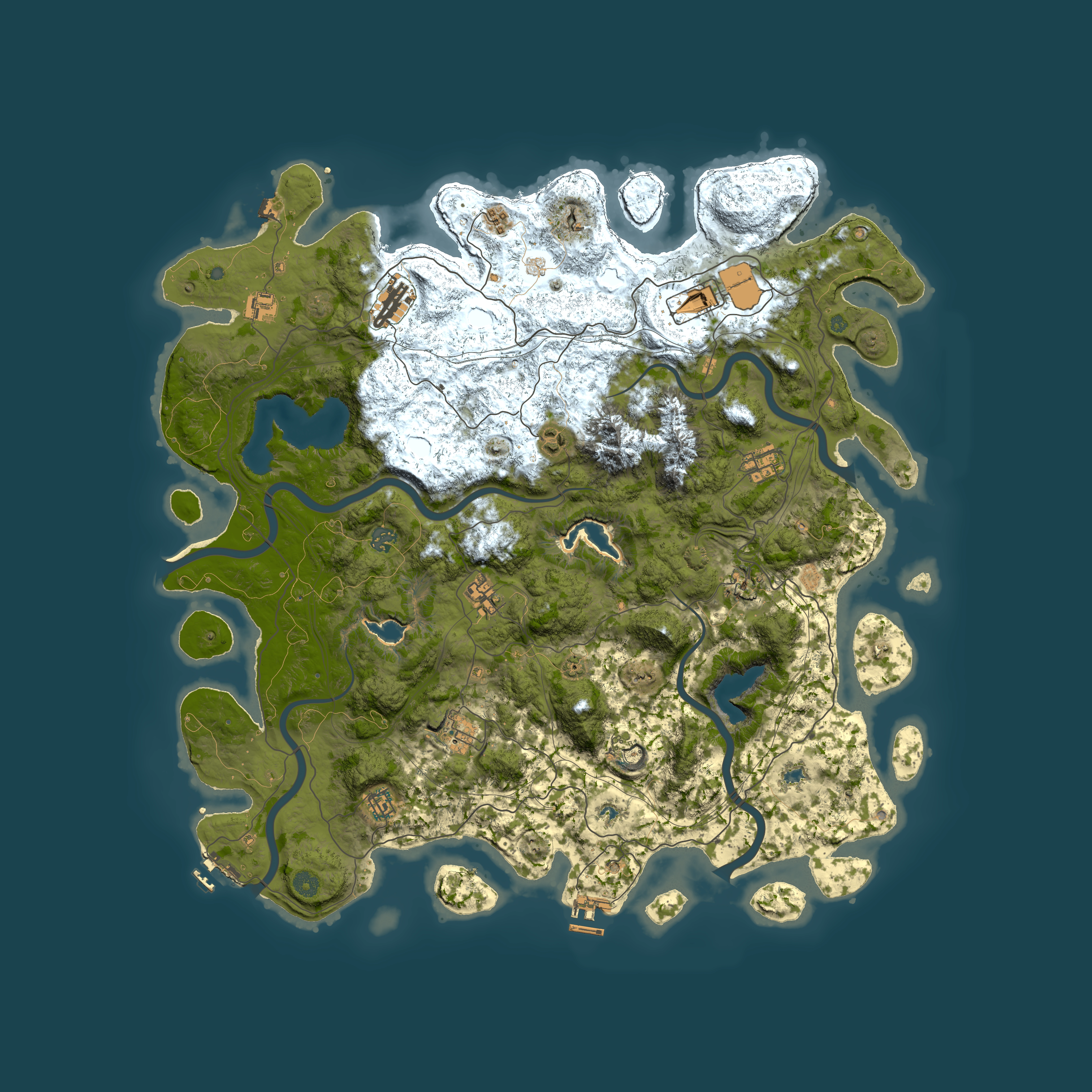 Full top-down render of Rust map seed 1881937374, 5000x5000m