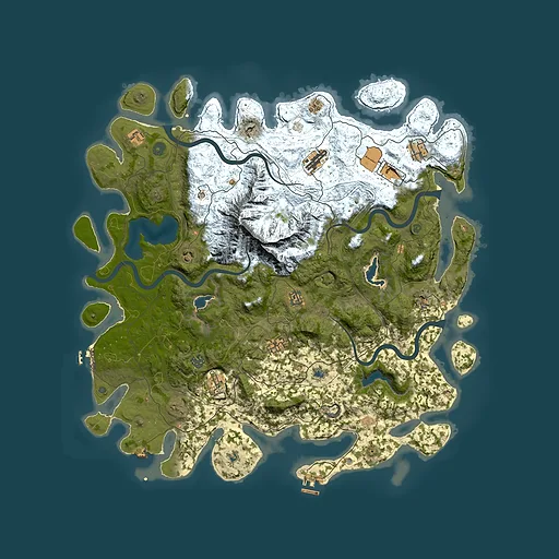 Rust map seed 1262788483, 5000x5000m top-down preview