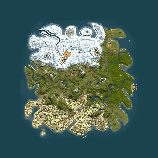 Rust map seed 2017121265, 4500x4500m top-down preview