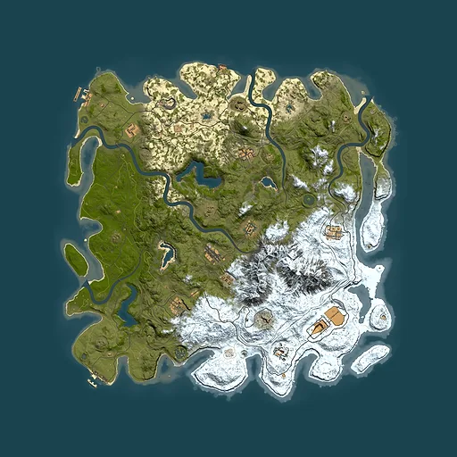 Rust map seed 1879380976, 5000x5000m top-down preview