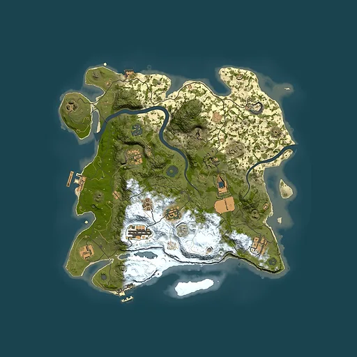 Rust map seed 1306322123, 3500x3500m top-down preview