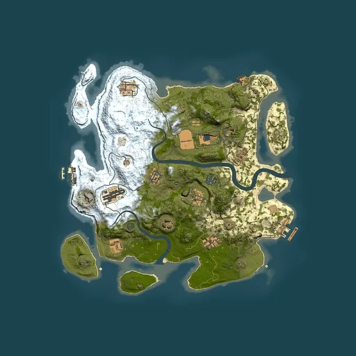 Rust map seed 2099160154, 3500x3500m top-down preview