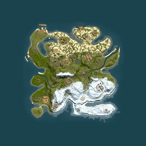 Rust map seed 306560794, 3000x3000m top-down preview