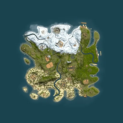 Rust map seed 493486688, 3500x3500m top-down preview