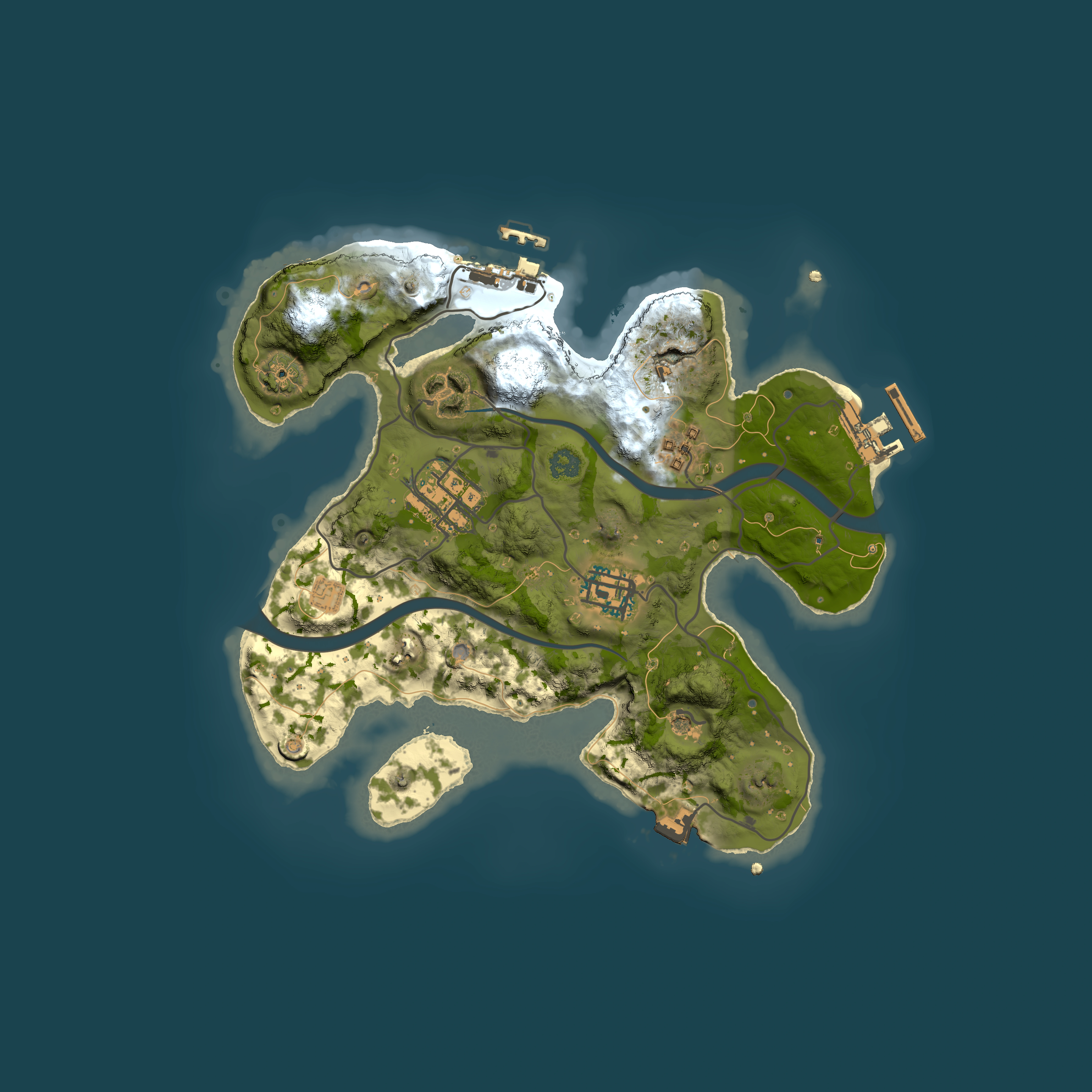 Full top-down render of Rust map seed 1546617459, 2500x2500m