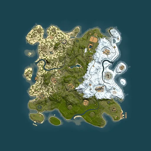Rust map seed 1990196547, 4000x4000m top-down preview