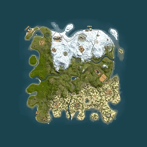 Rust map seed 2011461982, 4000x4000m top-down preview