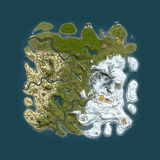 Rust map seed 1829043549, 5000x5000m top-down preview