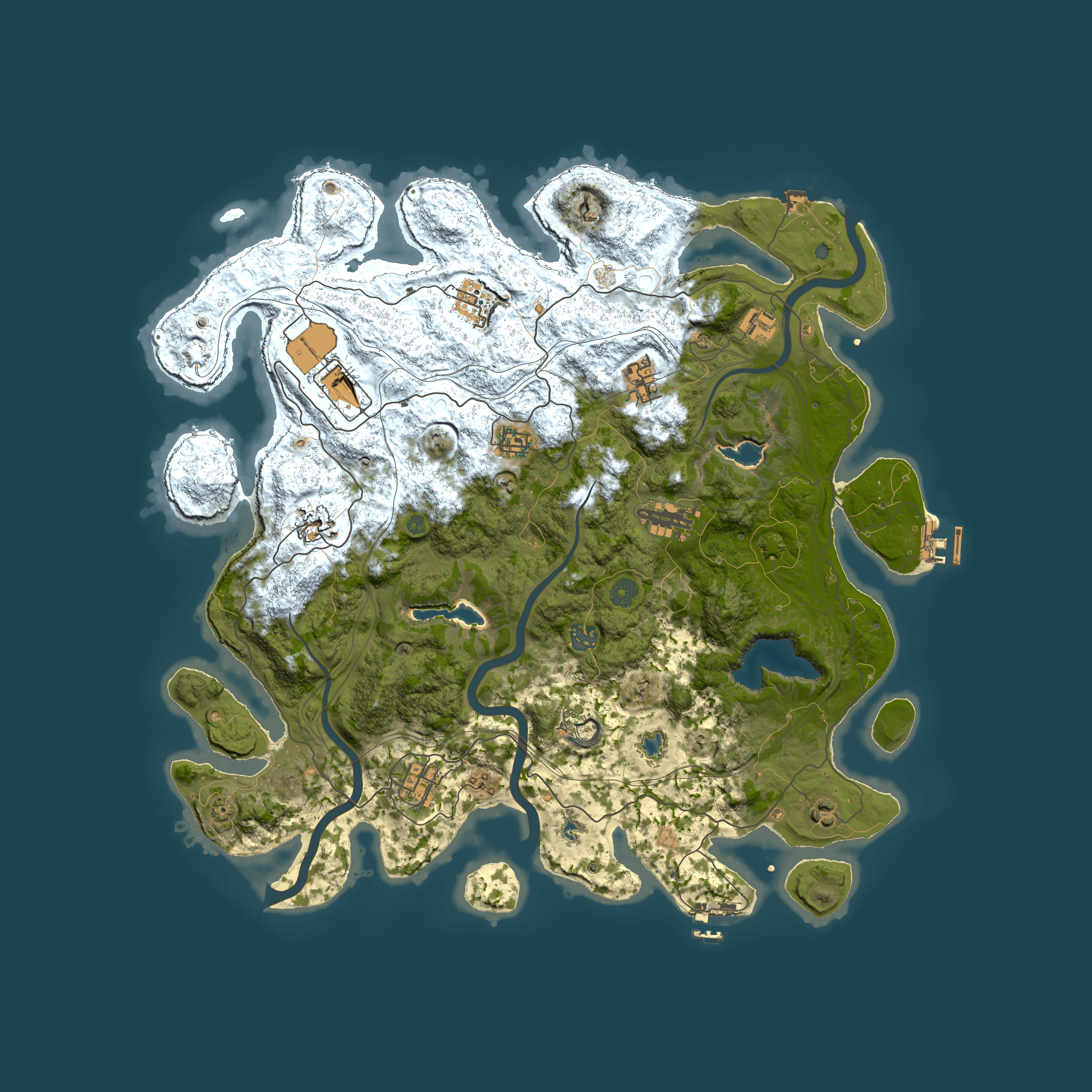 Full top-down render of Rust map seed 1678084756, 4500x4500m