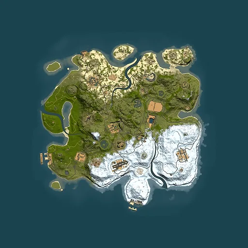 Rust map seed 1879969358, 3500x3500m top-down preview