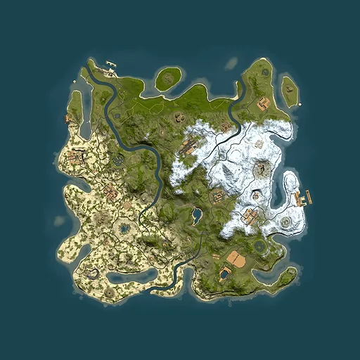 Rust map seed 445571849, 4000x4000m top-down preview