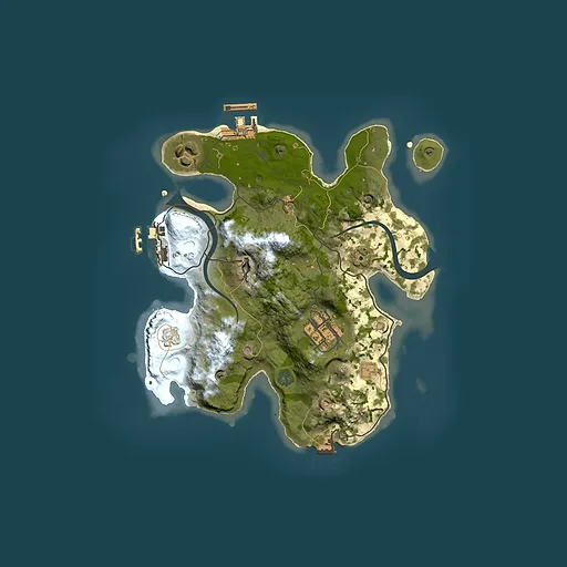 Rust map seed 1860642317, 2500x2500m top-down preview