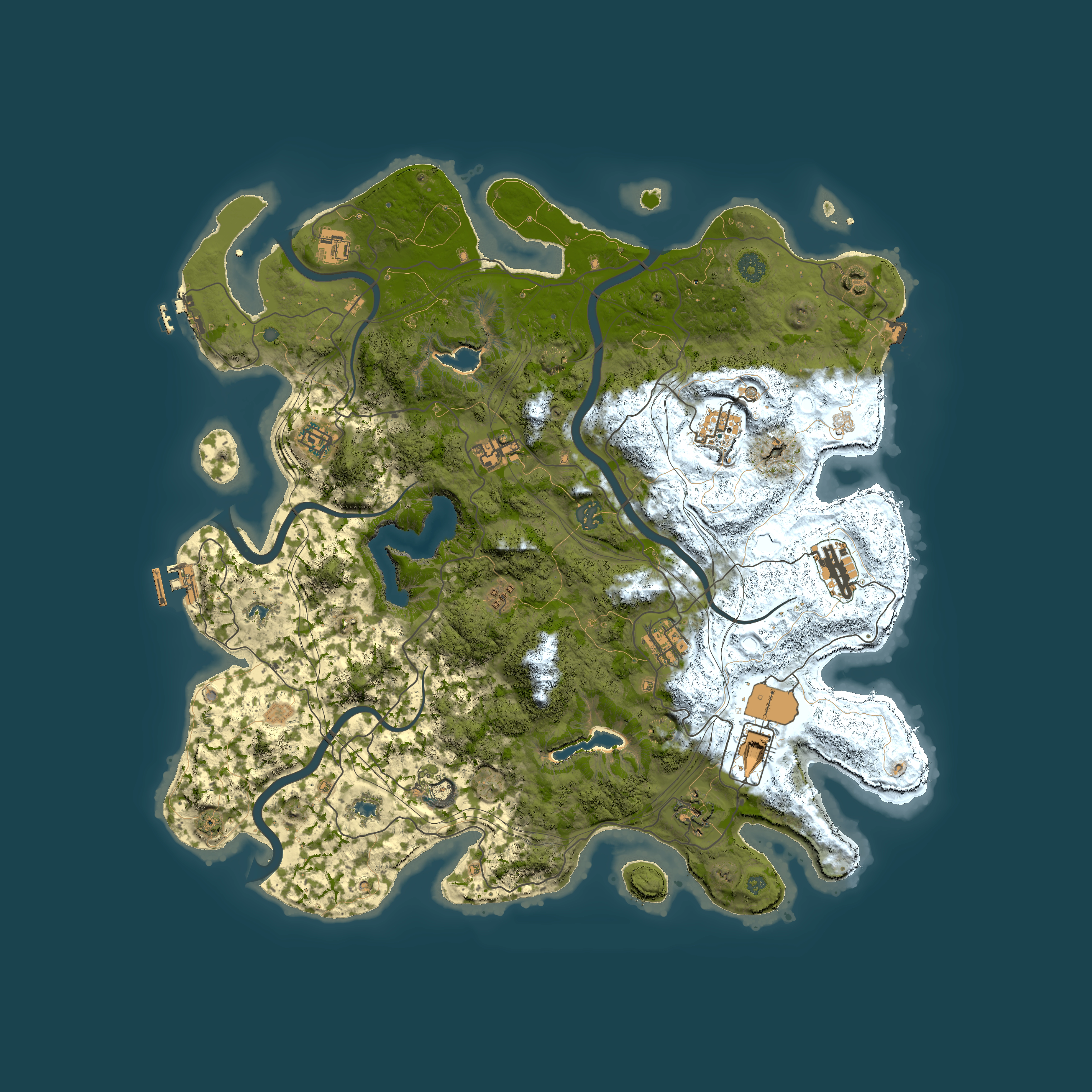 Full top-down render of Rust map seed 112897370, 4500x4500m