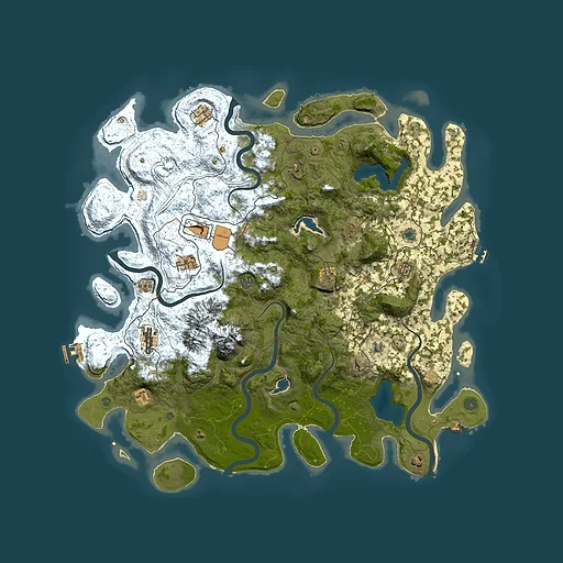 Rust map seed 491120300, 5000x5000m top-down preview