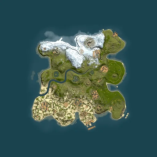 Rust map seed 2076328829, 3000x3000m top-down preview