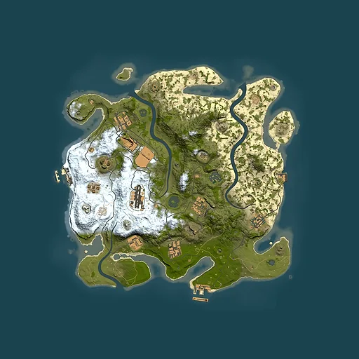 Rust map seed 1616073816, 3500x3500m top-down preview