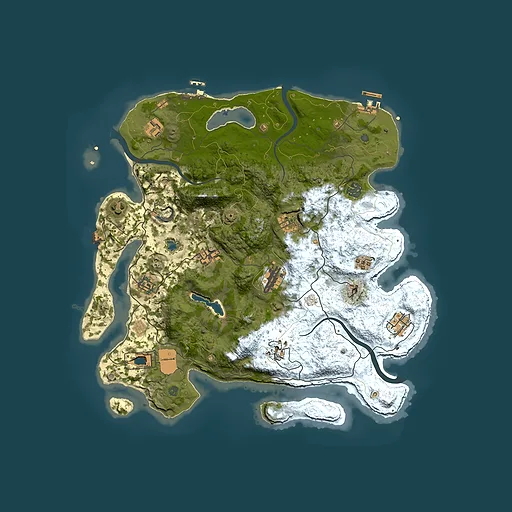 Rust map seed 1300645125, 4000x4000m top-down preview