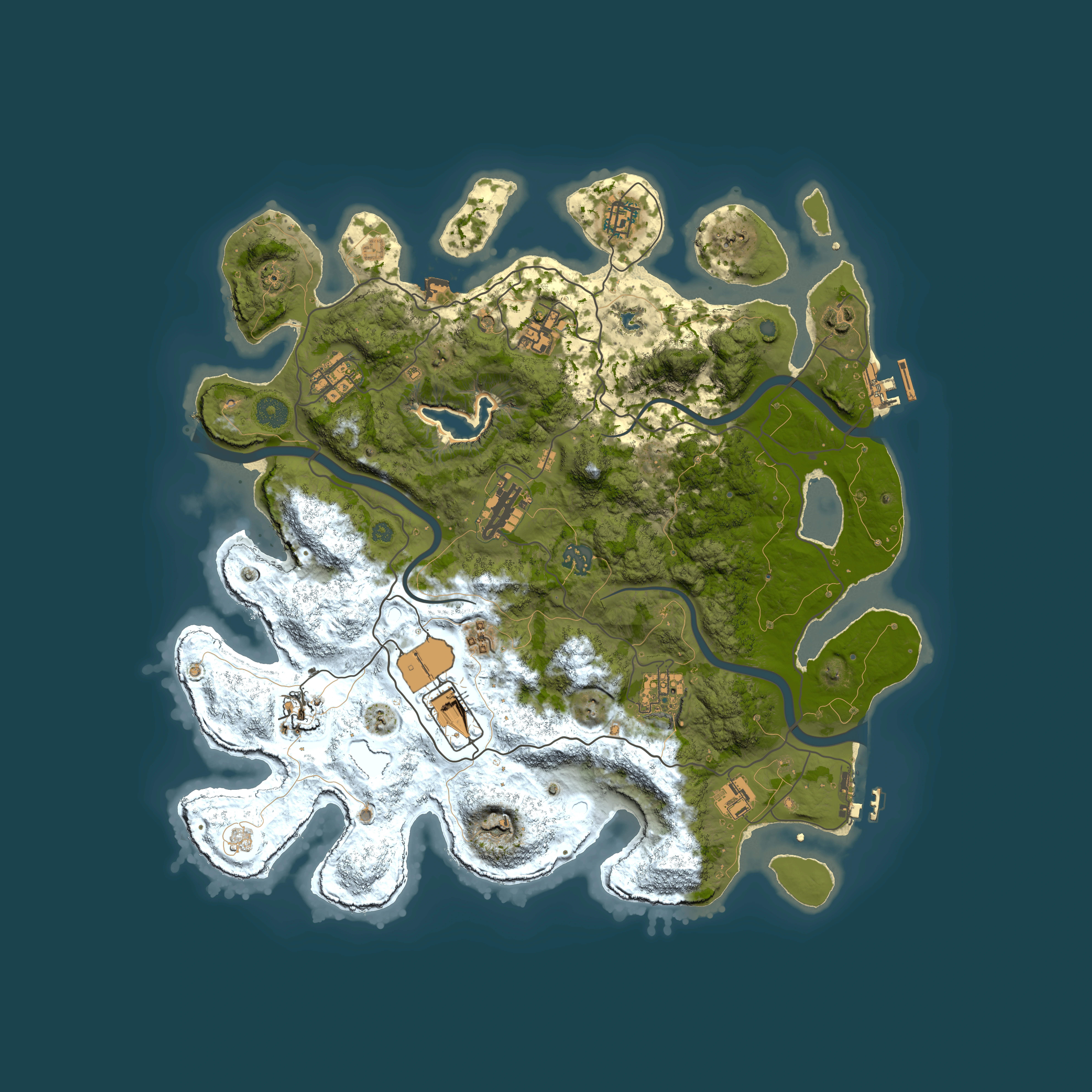 Full top-down render of Rust map seed 1157002747, 4000x4000m
