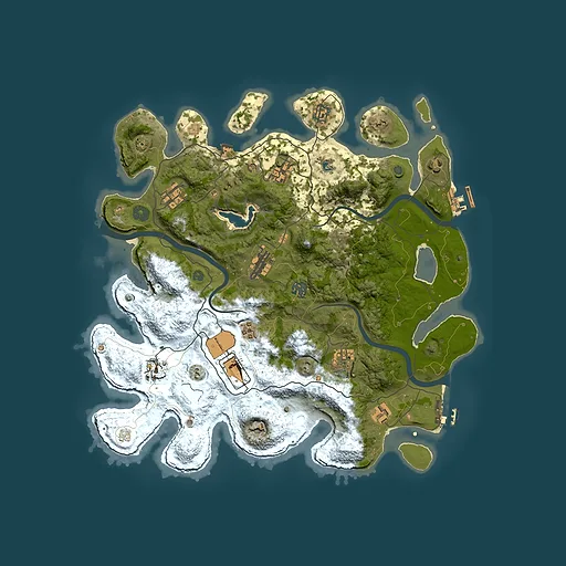 Rust map seed 1157002747, 4000x4000m top-down preview