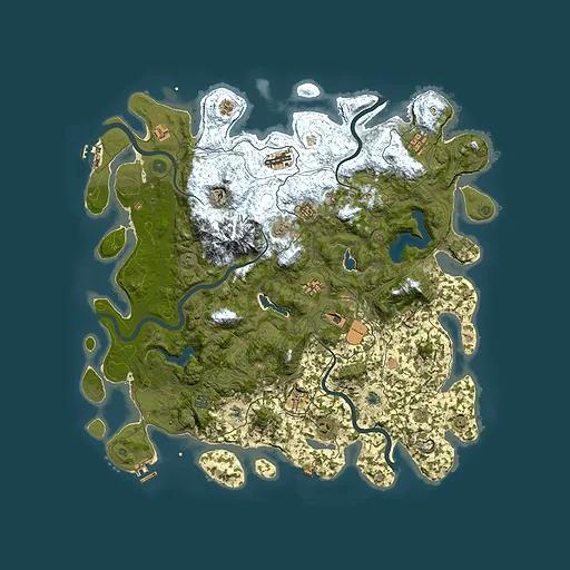 Rust map seed 1130403009, 5000x5000m top-down preview