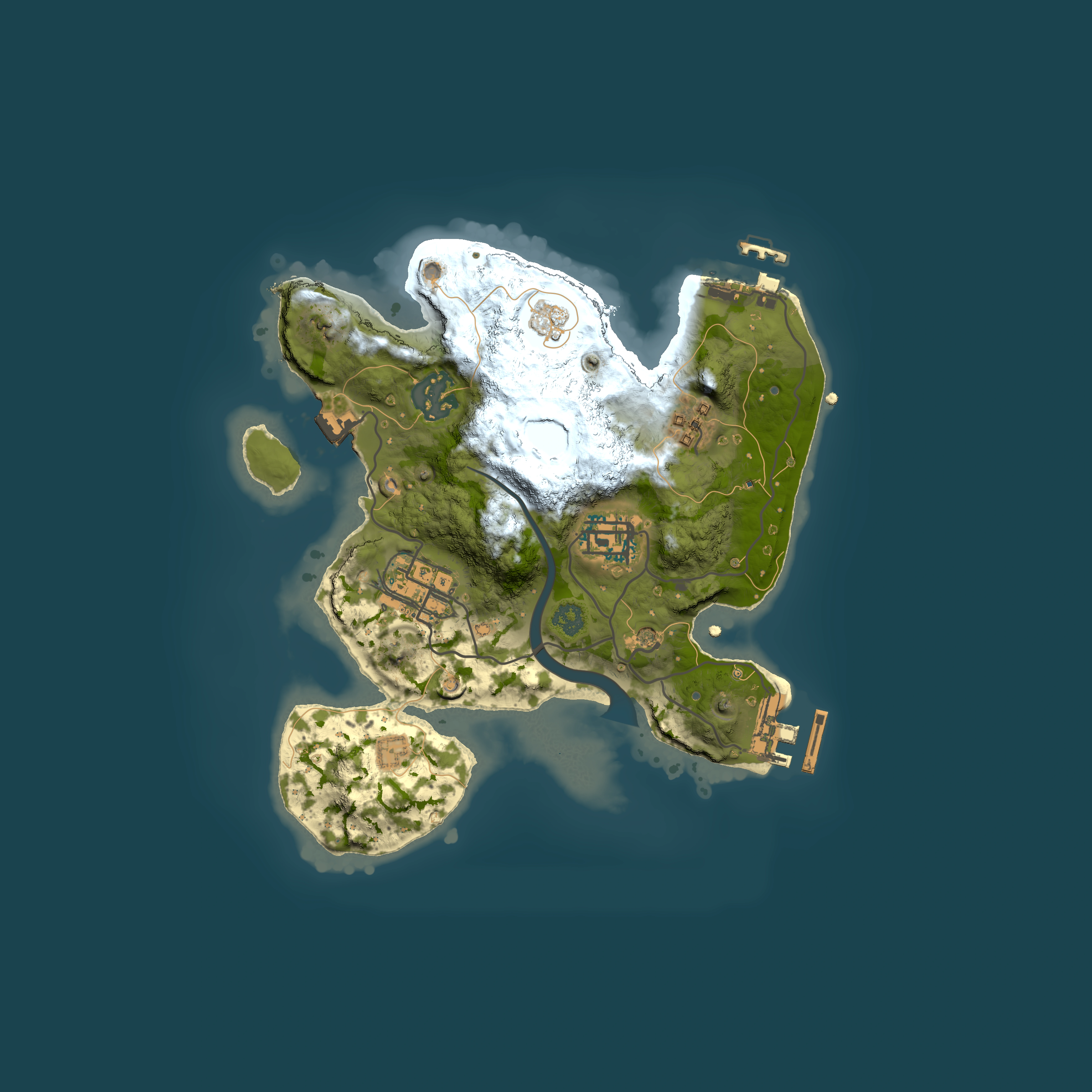 Full top-down render of Rust map seed 1172140402, 2500x2500m