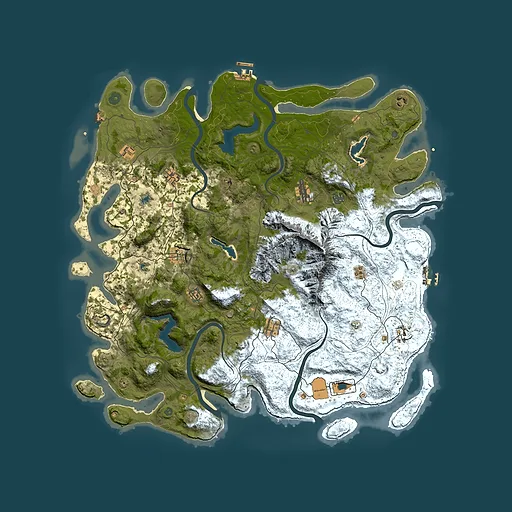 Rust map seed 1337734668, 5000x5000m top-down preview