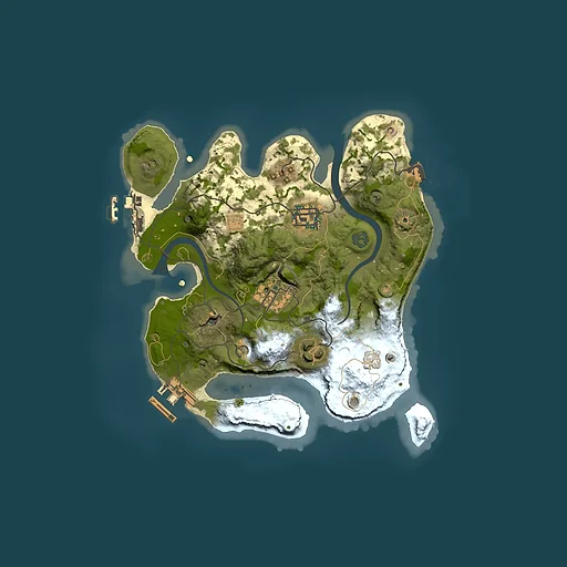 Rust map seed 1849990603, 2500x2500m top-down preview