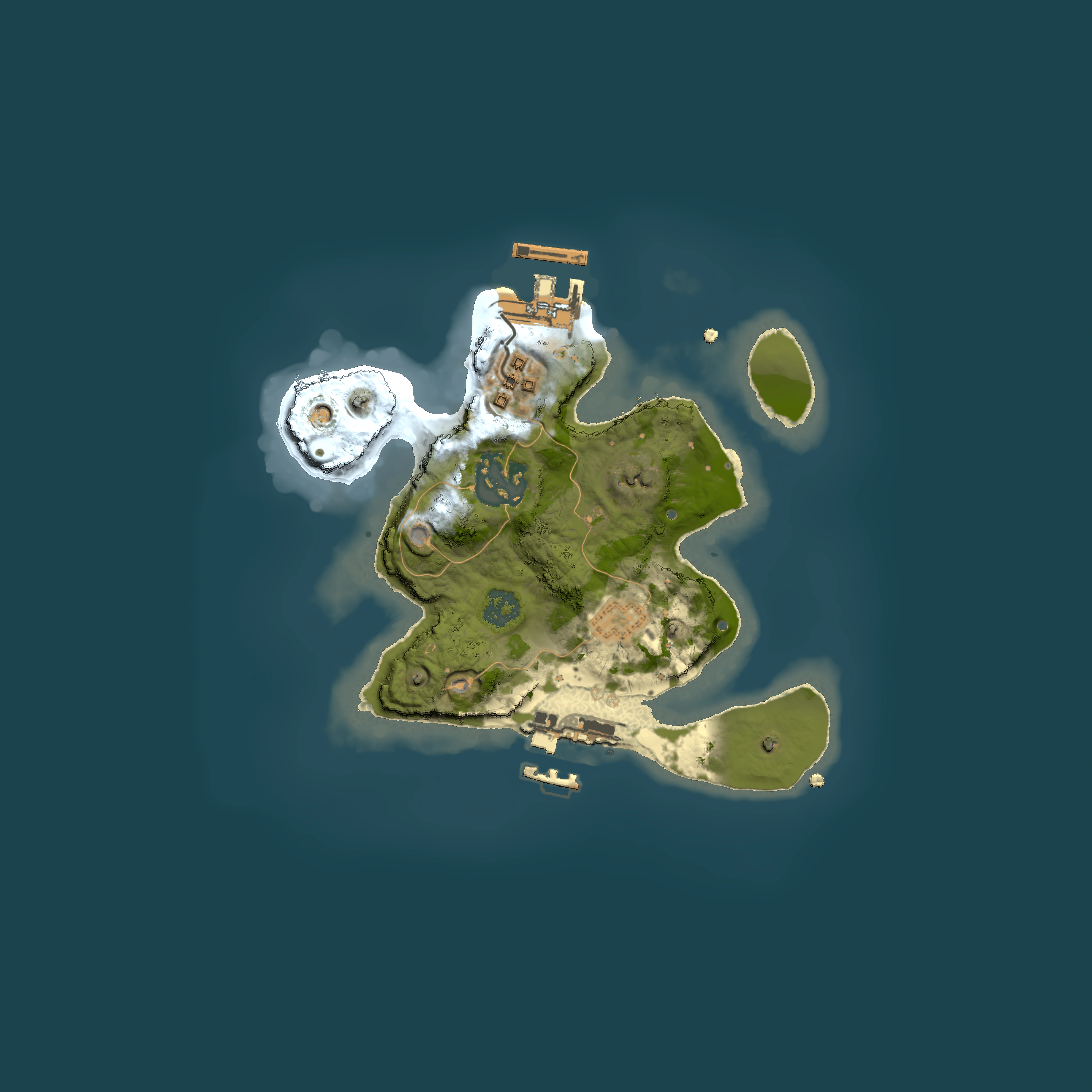 Full top-down render of Rust map seed 143188536, 2000x2000m