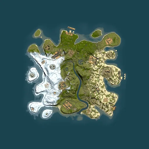 Rust map seed 496132280, 3000x3000m top-down preview