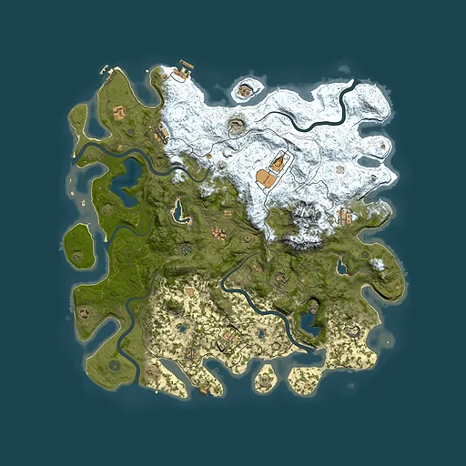 Rust map seed 1018378961, 5000x5000m top-down preview
