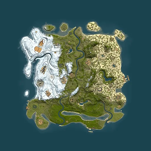 Rust map seed 286909265, 4500x4500m top-down preview