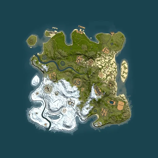 Rust map seed 1193811914, 3500x3500m top-down preview