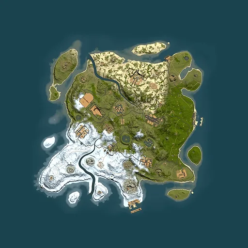 Rust map seed 1548223781, 3500x3500m top-down preview