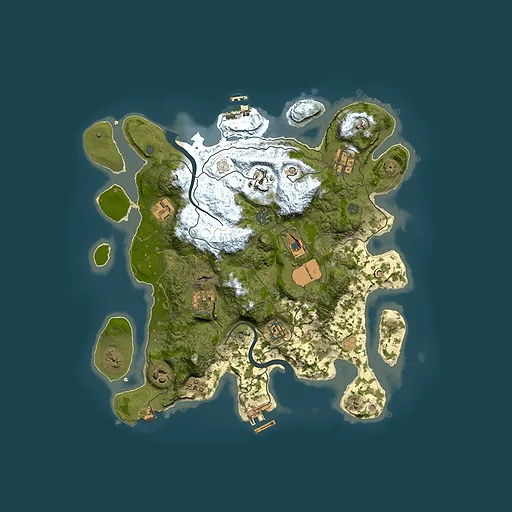 Rust map seed 24860450, 3500x3500m top-down preview
