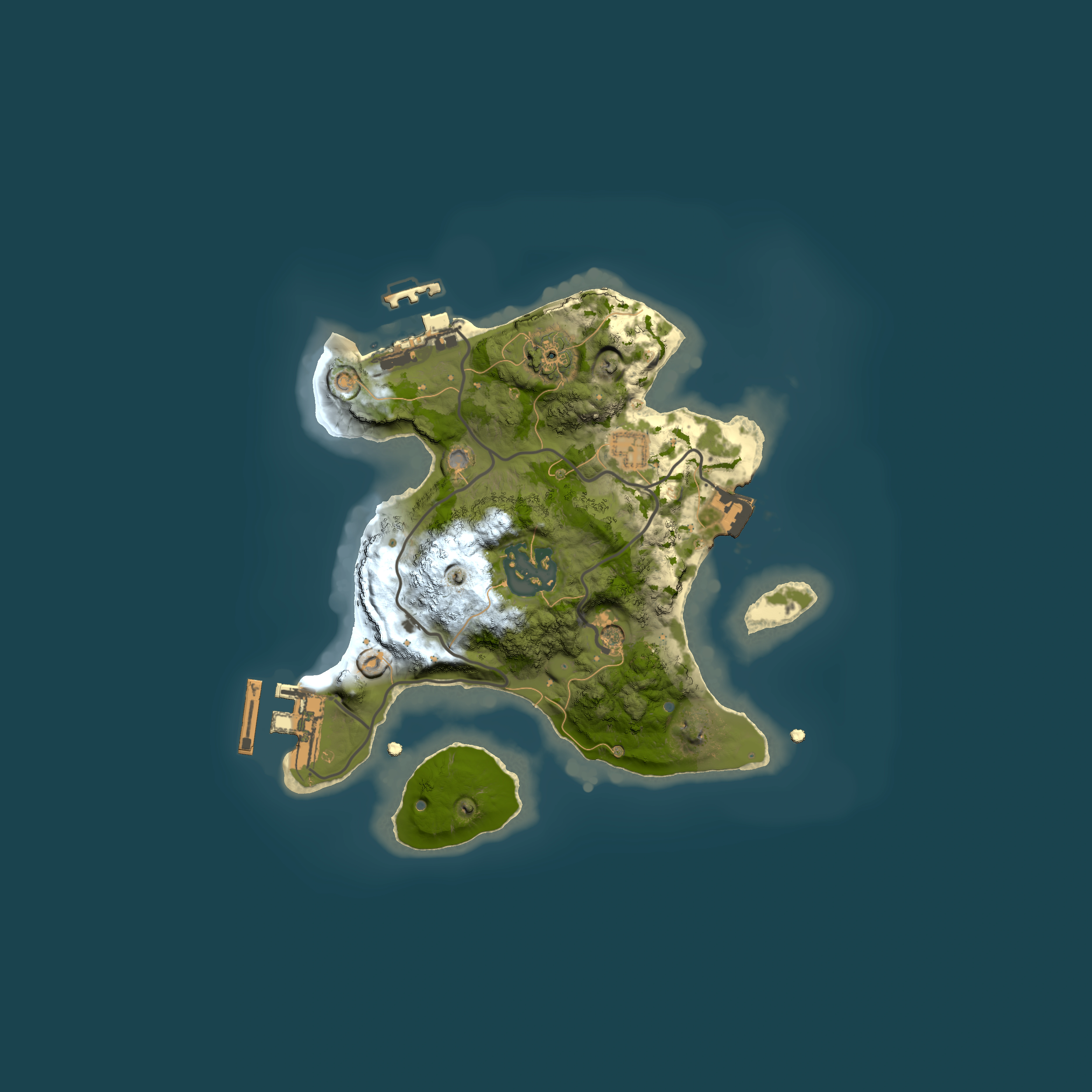 Full top-down render of Rust map seed 505877409, 2000x2000m