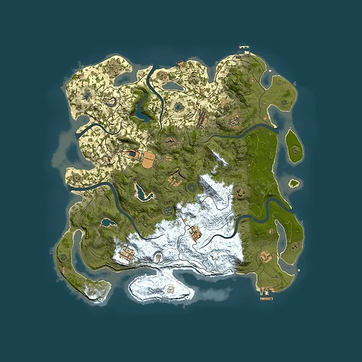 Rust map seed 1209867702, 4500x4500m top-down preview