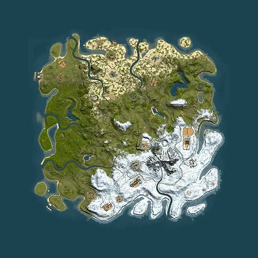 Rust map seed 913097558, 5000x5000m top-down preview