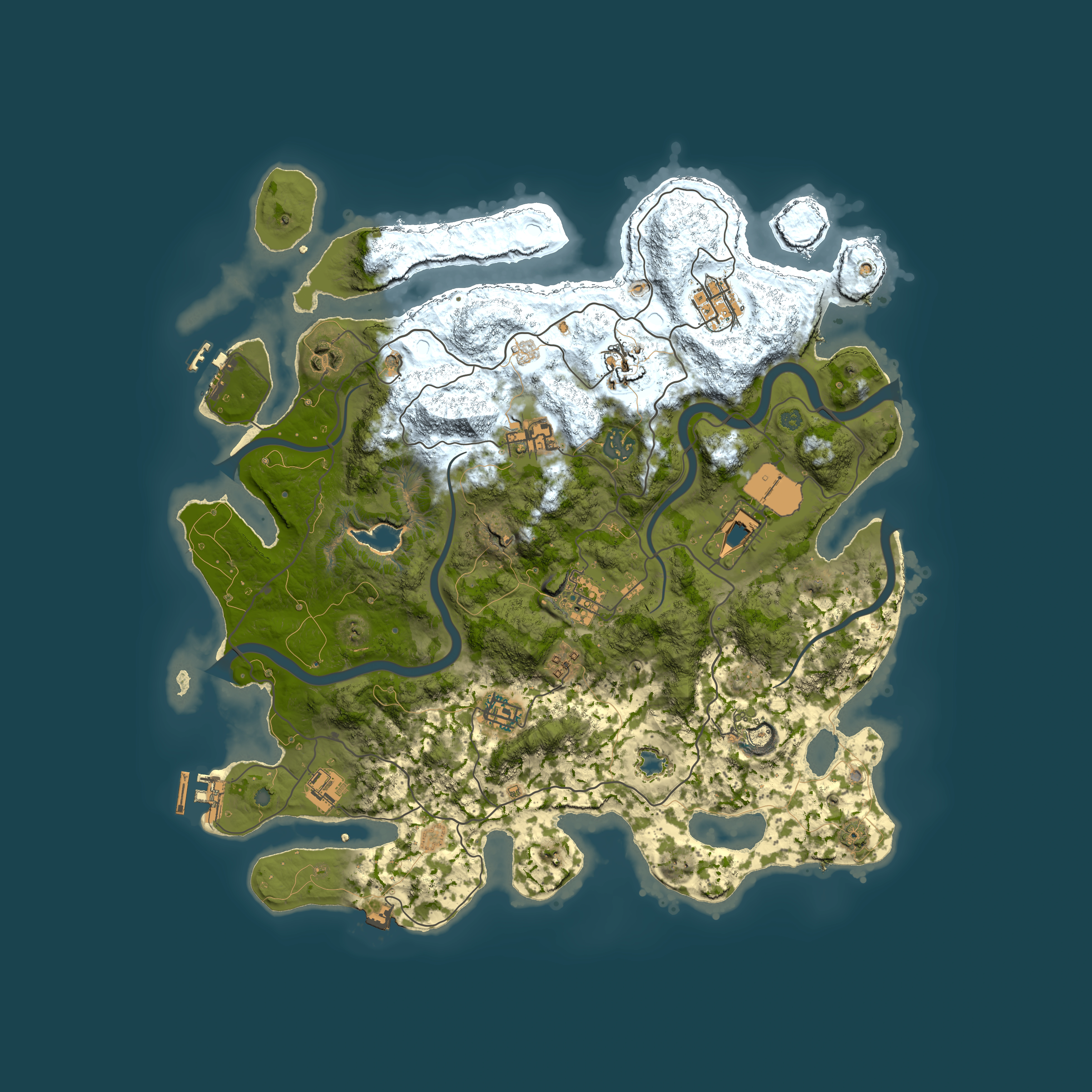 Full top-down render of Rust map seed 1968262940, 4000x4000m