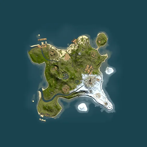 Rust map seed 1586642363, 2500x2500m top-down preview