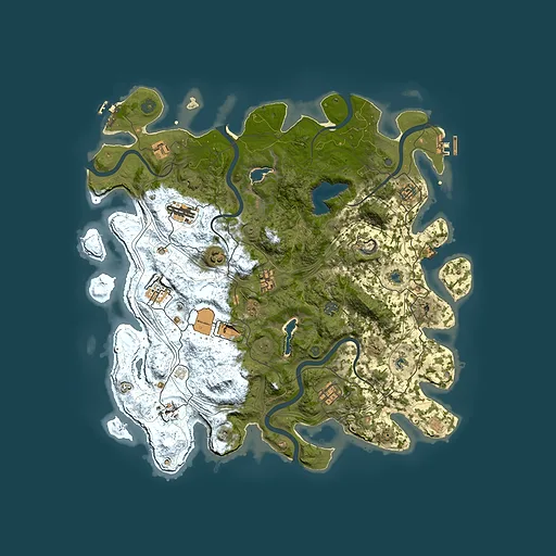Rust map seed 623486299, 4500x4500m top-down preview