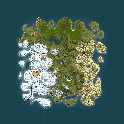Rust map seed 1365636552, 4500x4500m top-down preview