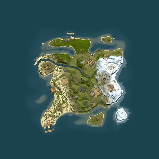Rust map seed 210739130, 2500x2500m top-down preview