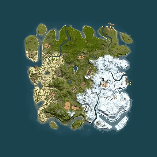 Rust map seed 2057329521, 4000x4000m top-down preview