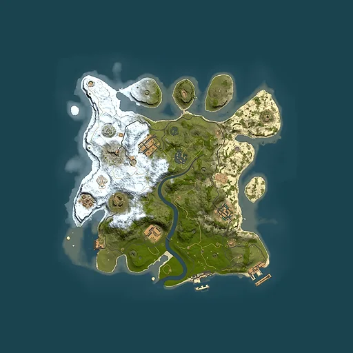 Rust map seed 2101674856, 3000x3000m top-down preview