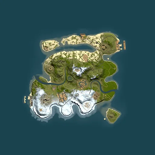 Rust map seed 1689358234, 2500x2500m top-down preview